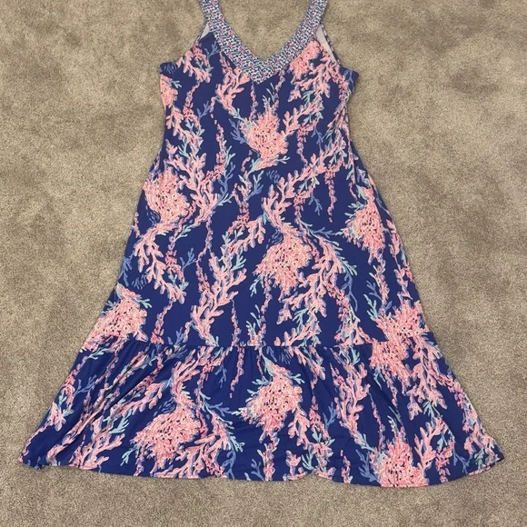 Lilly Pulitzer Blue and Pink Maxi Dress - Picture 2 of 8